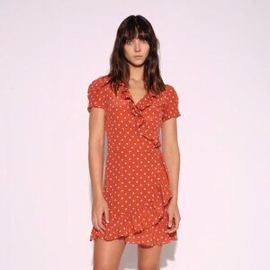 Realisation Par The Valentina Dress in Rust Spot Size Small
